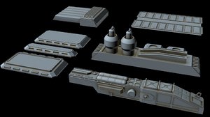 starship greeble 3 3D model