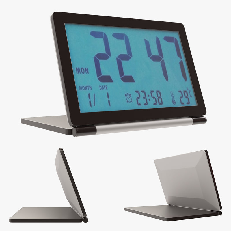 digital clock 3d