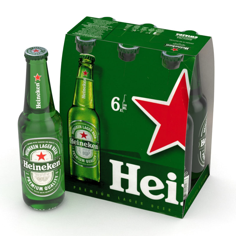 Beer bottle heineken 330ml 3D model - TurboSquid 1202906