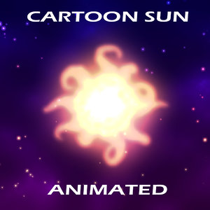cartoon sun 3D model