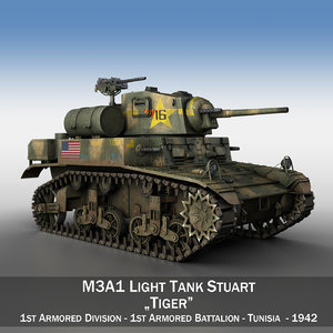 3D m3a1 light tank stuart