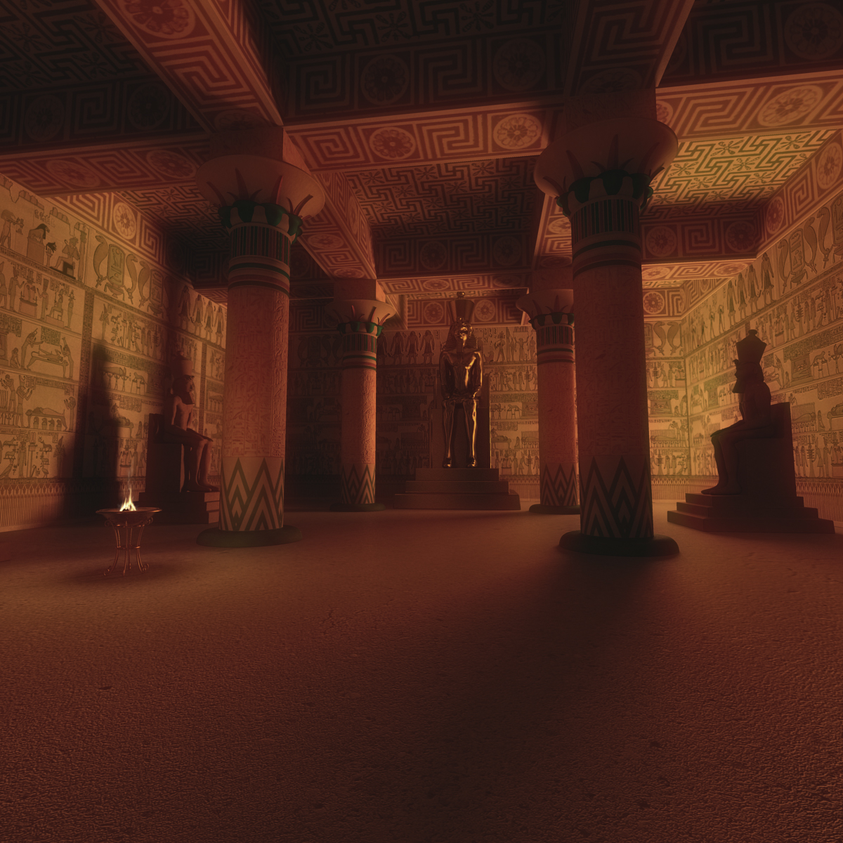 3D model egyptian temple interior - TurboSquid 1203082