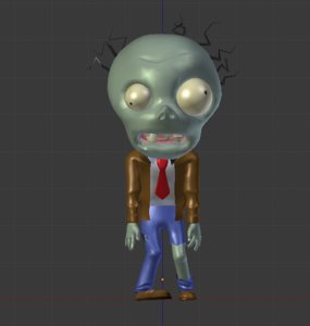 3D chibi zombie