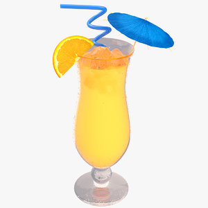 orange cocktail 3D model