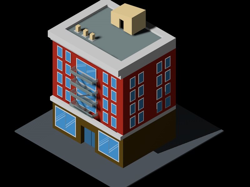 isometric 3d model