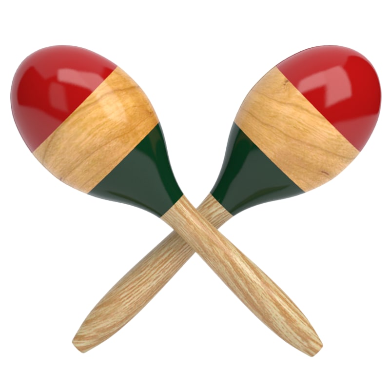 3D wooden maraca - TurboSquid 1203266