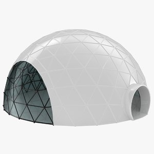 realistic geodesic dome model