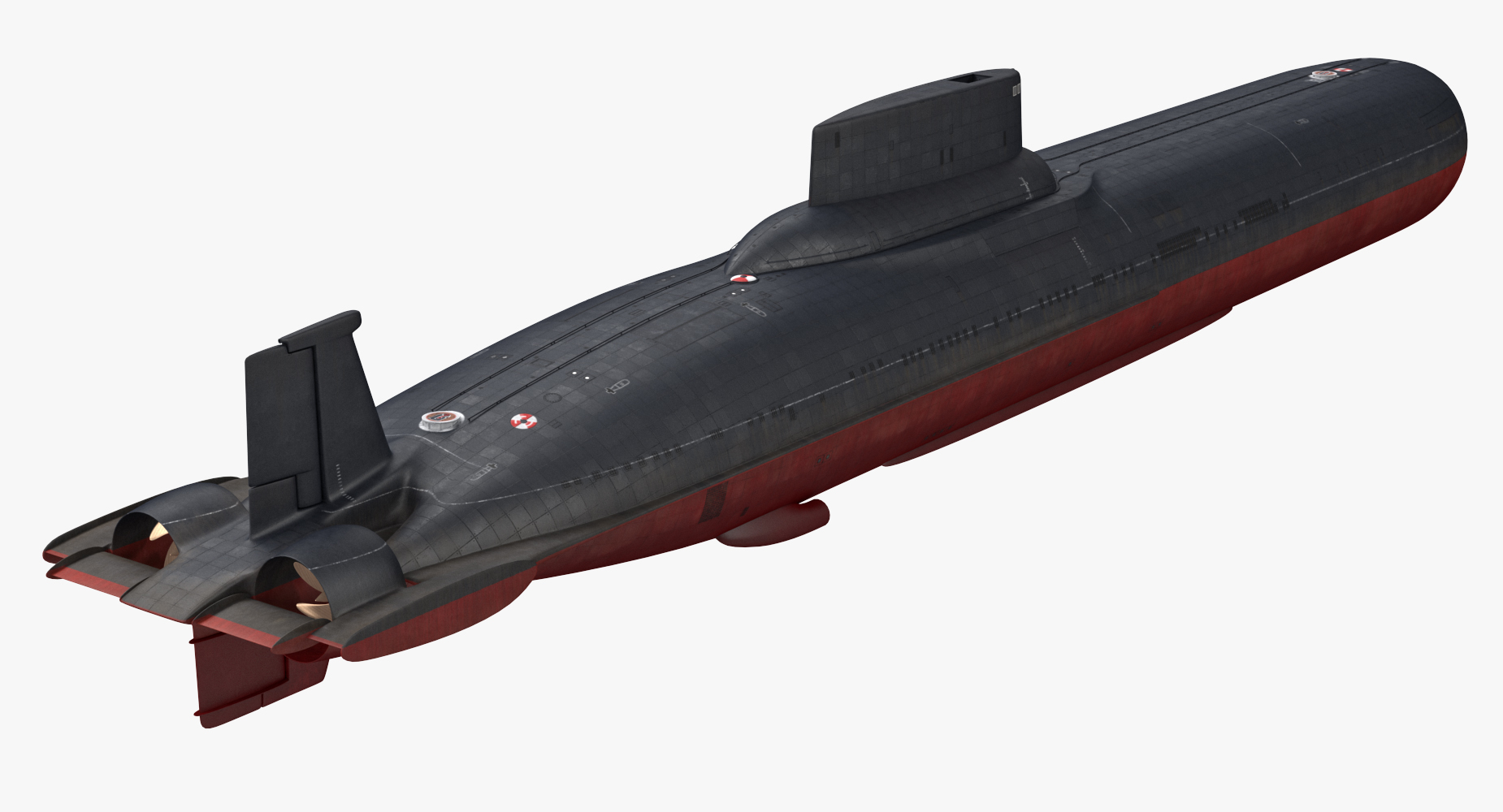 typhoon class submarine 3d model