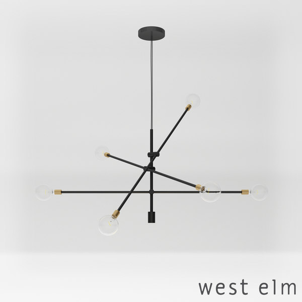 West Elm Mobile Chandelier 3d Model, Balance Chandelier West Elm