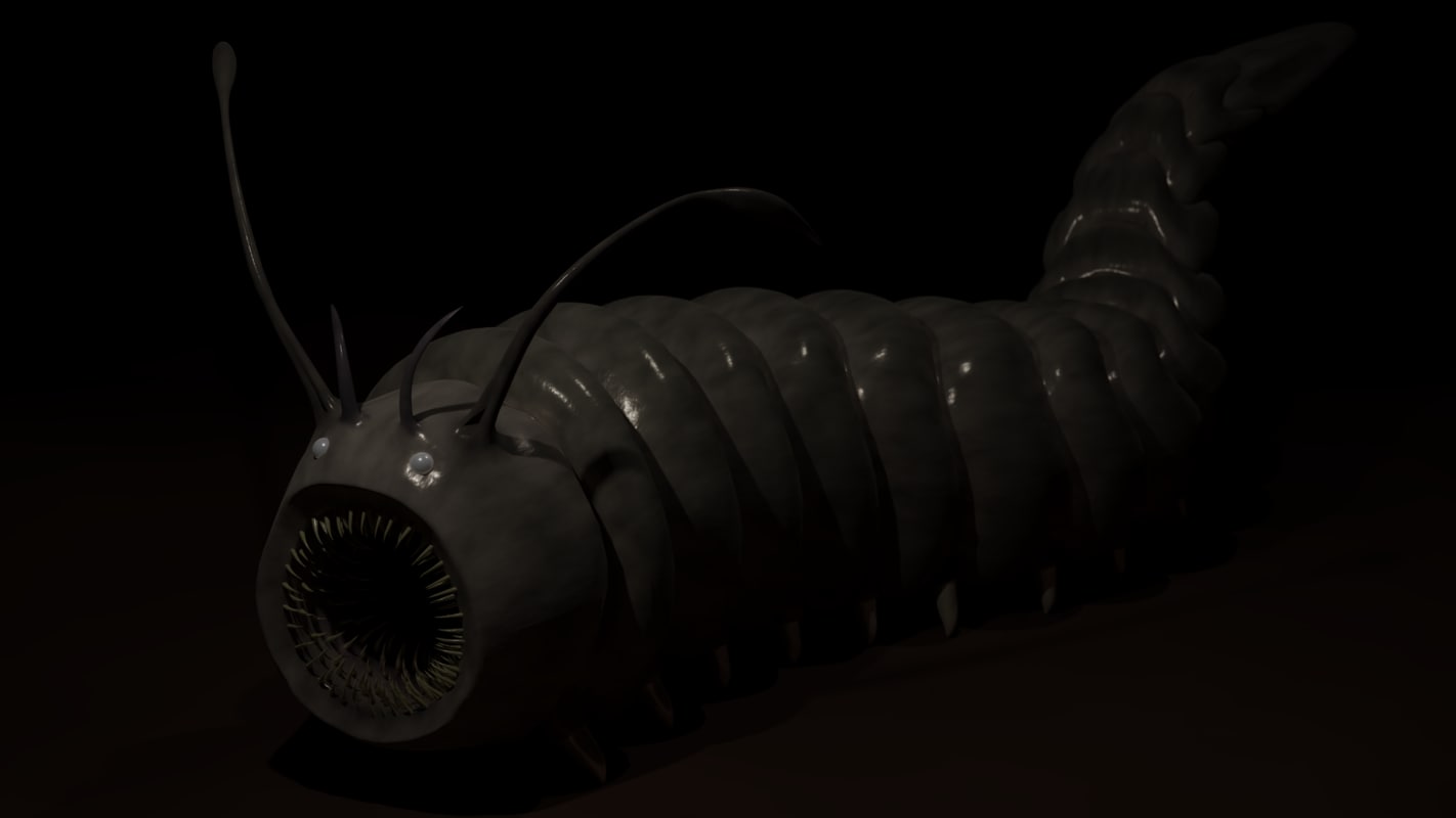 3D worm tooths TurboSquid 1203502