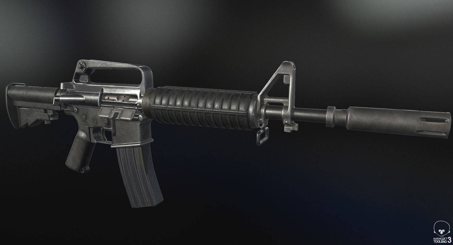 Xm177 grenade launcher 3D model - TurboSquid 1203528