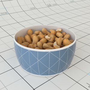 3D cashew bowl model