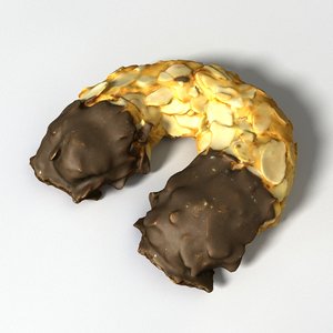 almond croissant 3D model