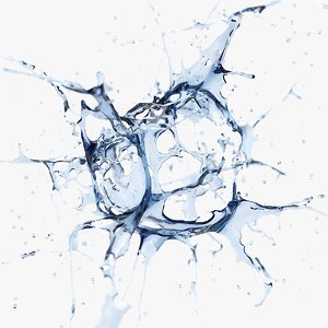 3D model abstract liquid splash