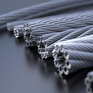 3D model stainless steel wires