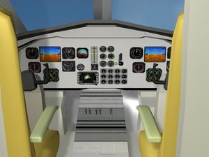 cockpit saab 2000 model