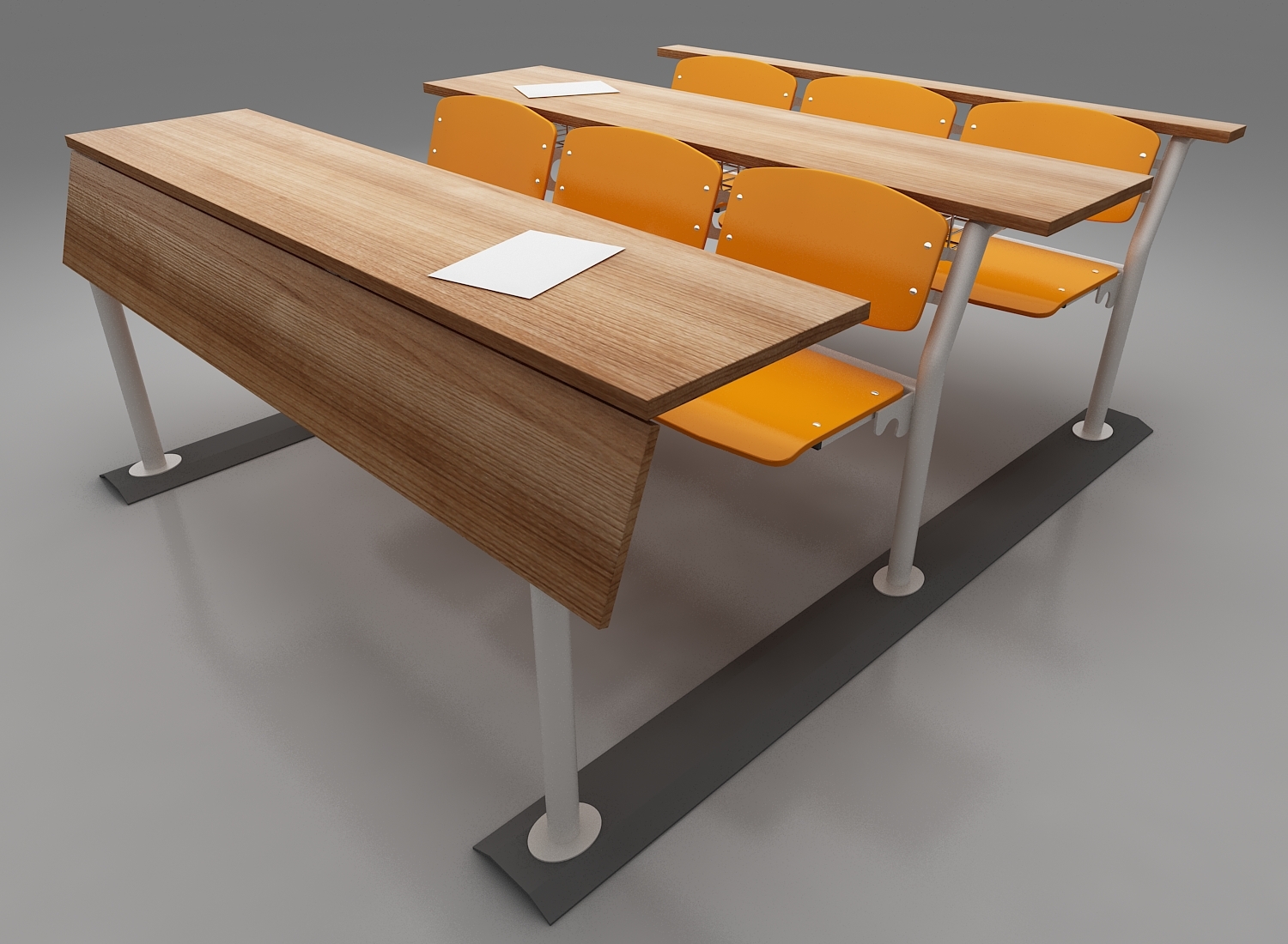 Universities student desk 3D model TurboSquid 1203932