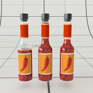 3D model chilli bottle