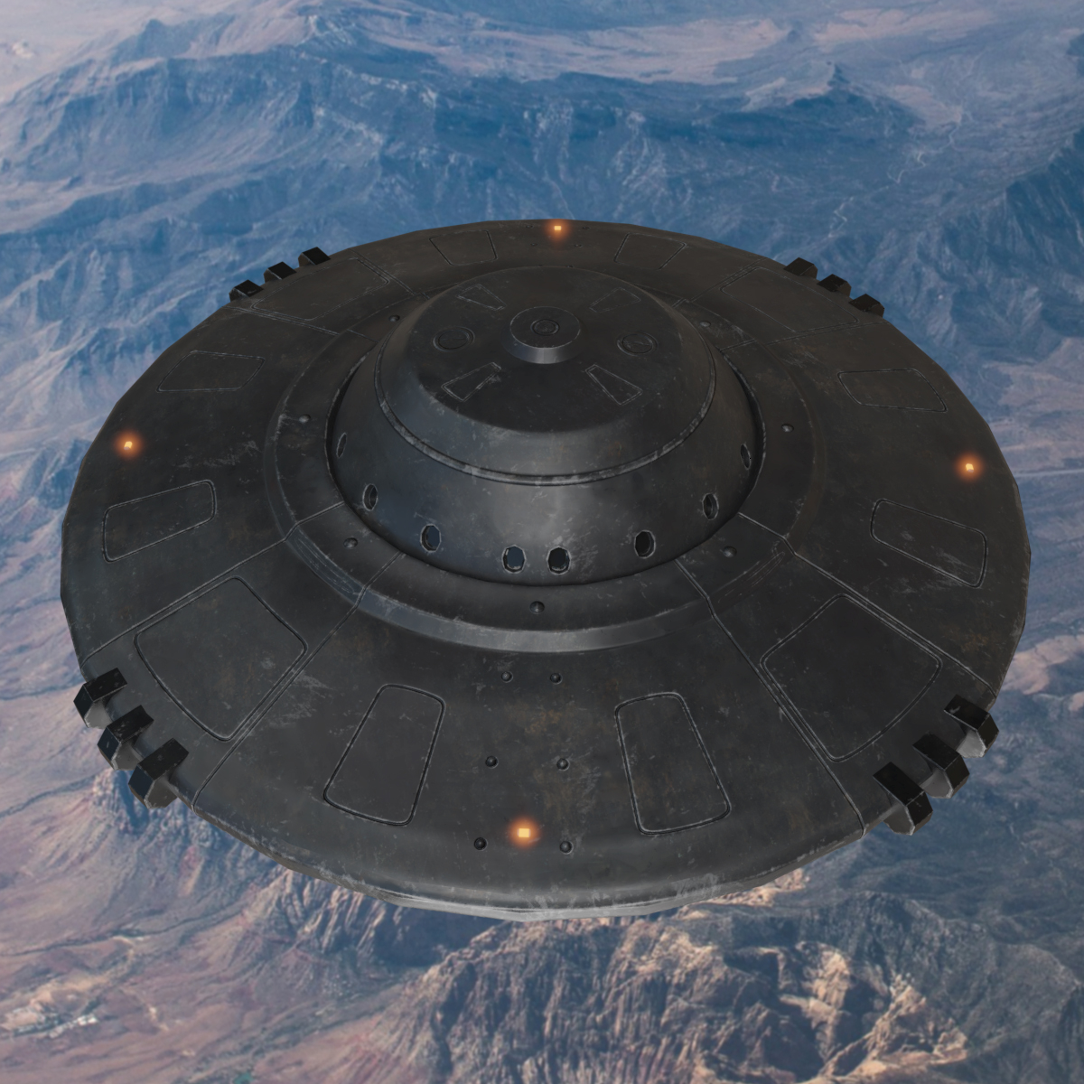 不明飞行物太空飞船3d模型