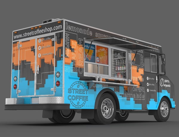 Food truck 3D model - TurboSquid 1204022