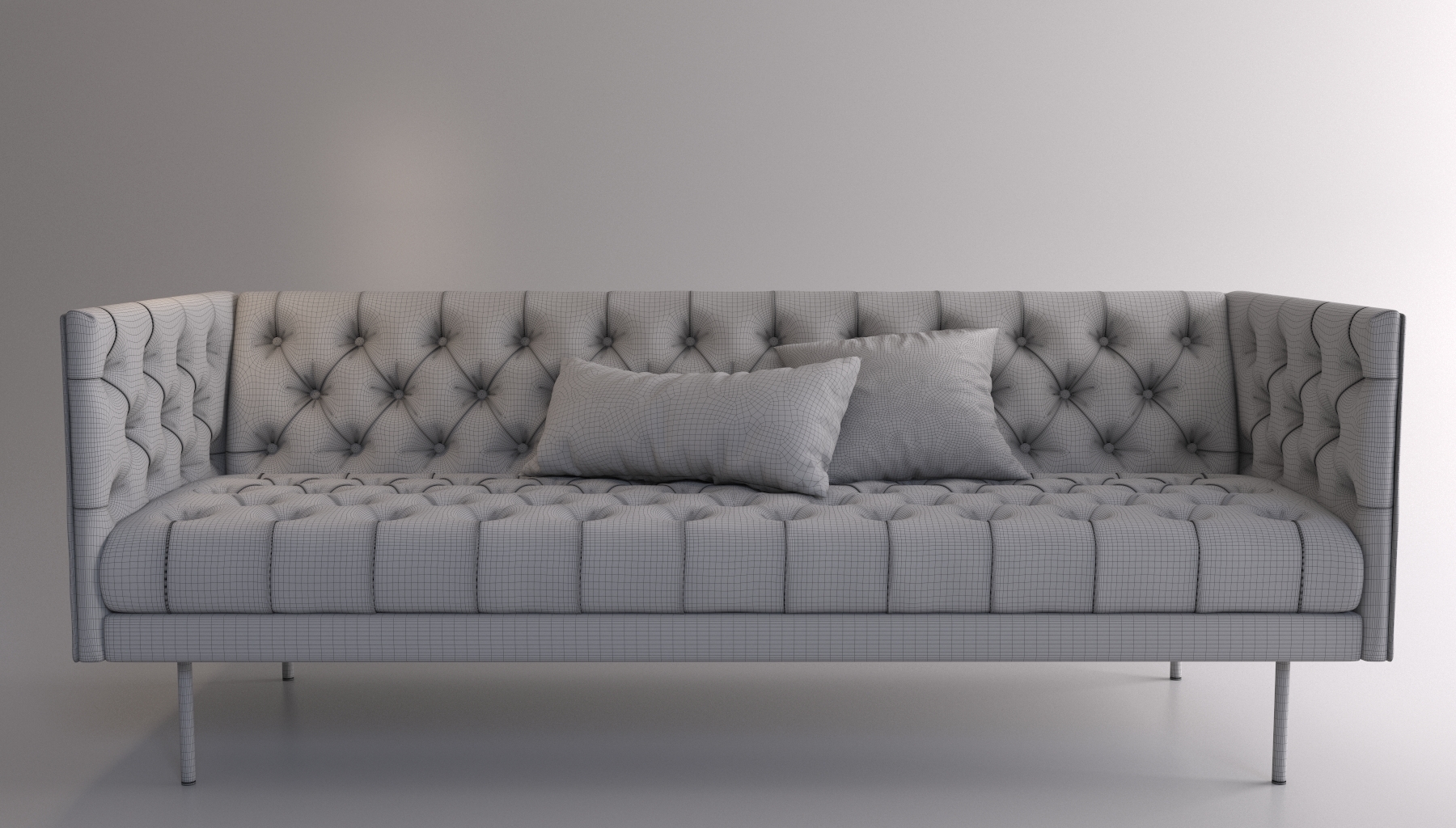 3D model west elm chesterfield sofa - TurboSquid 1204109