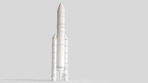 3D model ariane 5 eca rocket