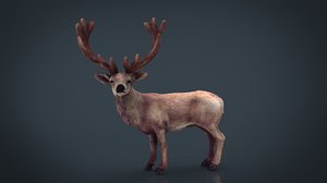 red deer 3D model