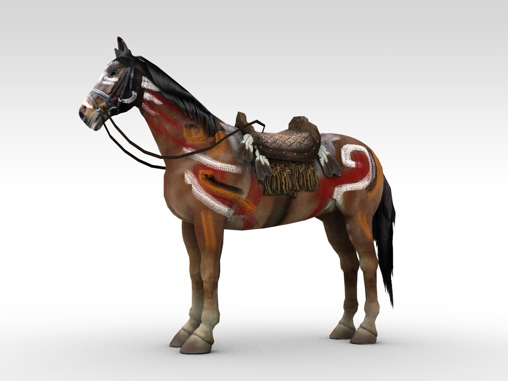 painted horse figures