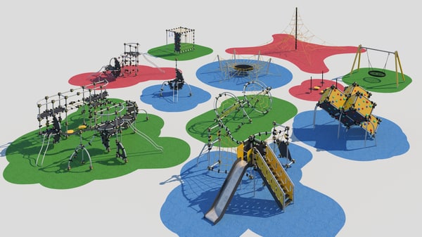 modern children playground 3D model