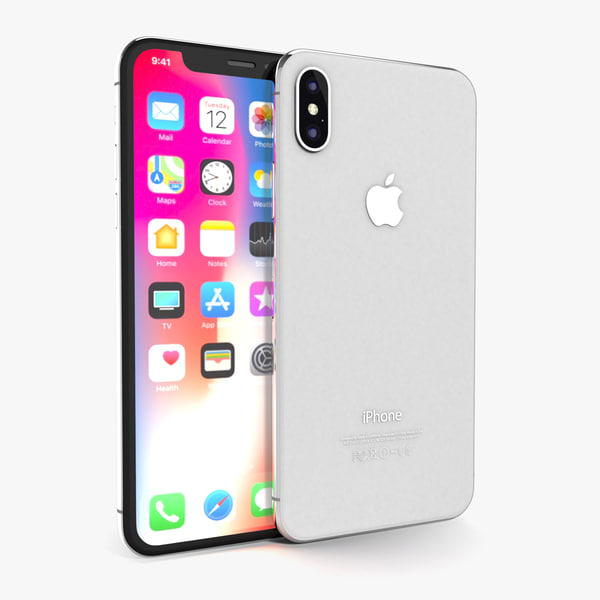 アップルiphone Xシルバー3dモデル Turbosquid