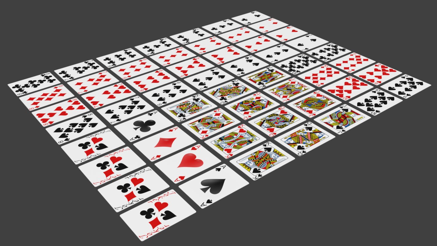 Playing Cards 3d Model Turbosquid 1204711