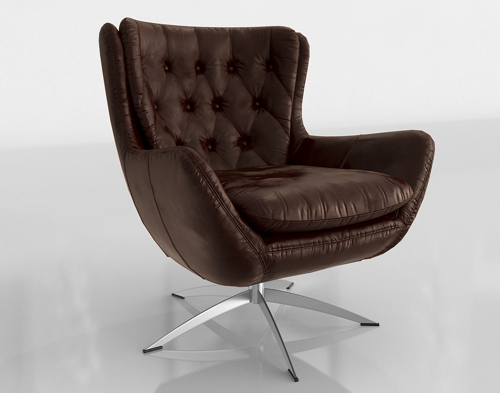 3d Wells Swivel Armchair Turbosquid 1204851