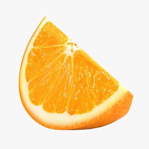 3D realistic orange slice
