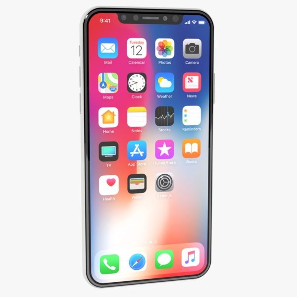 Apple iphone x white 3D TurboSquid 1204986