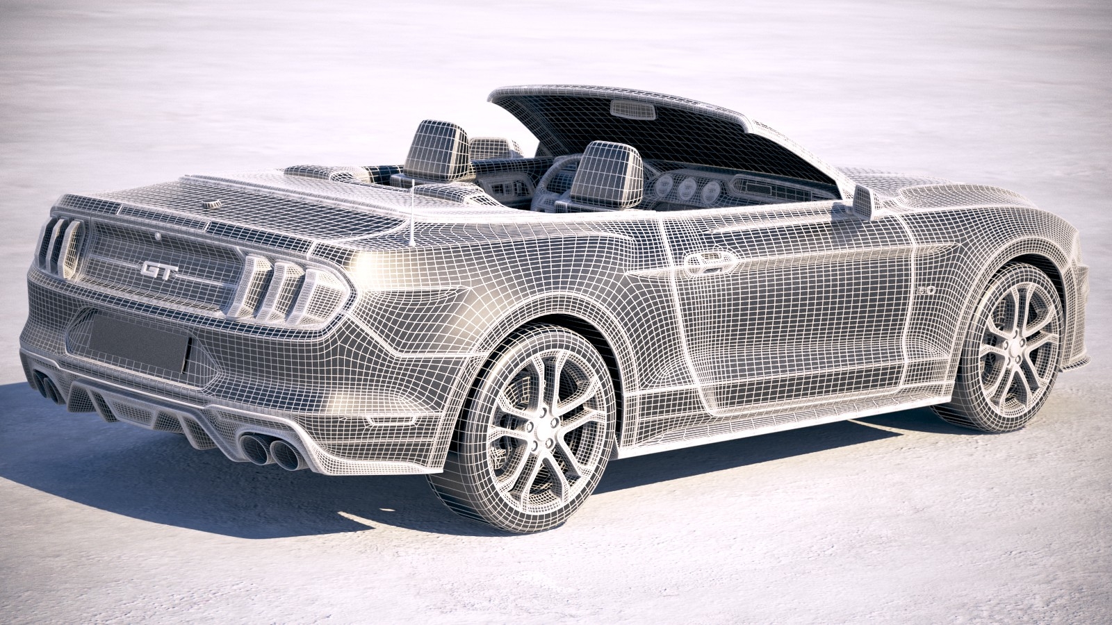 Mustang gt convertible model - TurboSquid 1204999