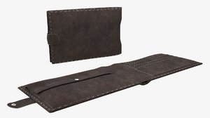 3D leather wallet
