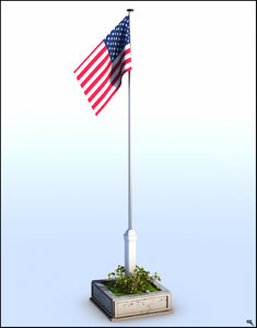 usa flag 3D model