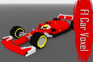 voxel f1 car 3D model