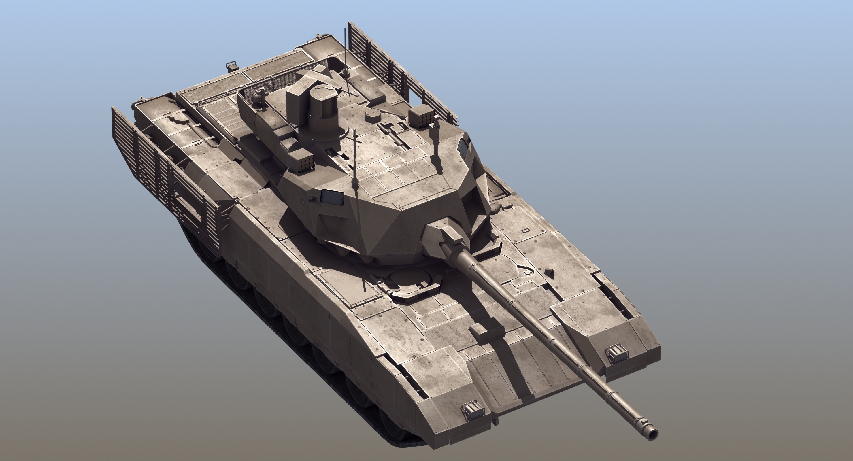 armata t14坦克3d模型