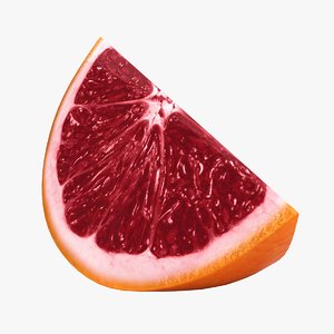 realistic blood orange slice model