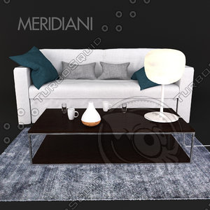 3D sofa meridiani law