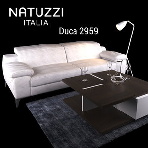 sofa natuzzi duca 2959 3D model