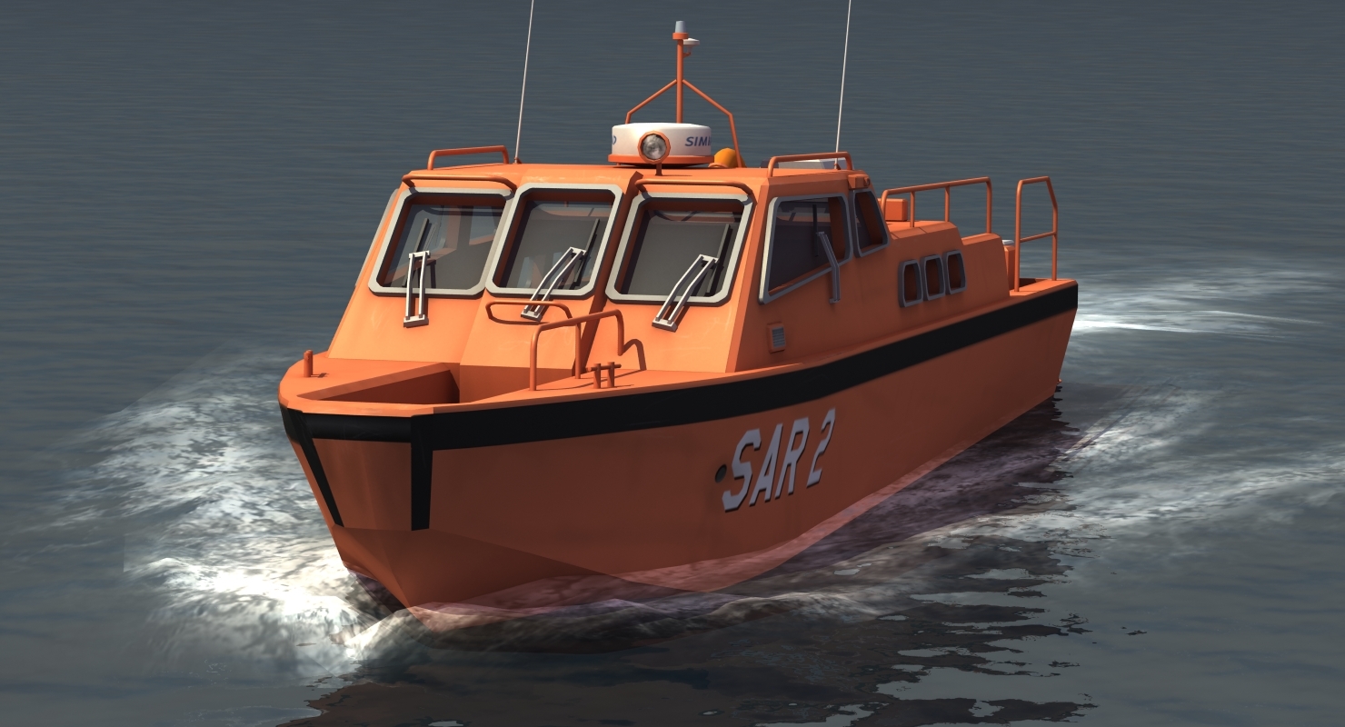 3d model inshore rescue boat