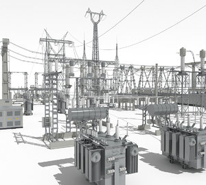 electrical substation sub 3D