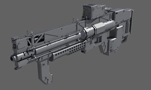 sci-fi rifle 3D