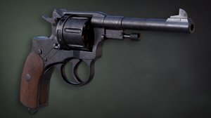 3D pbr nagant revolver silencer