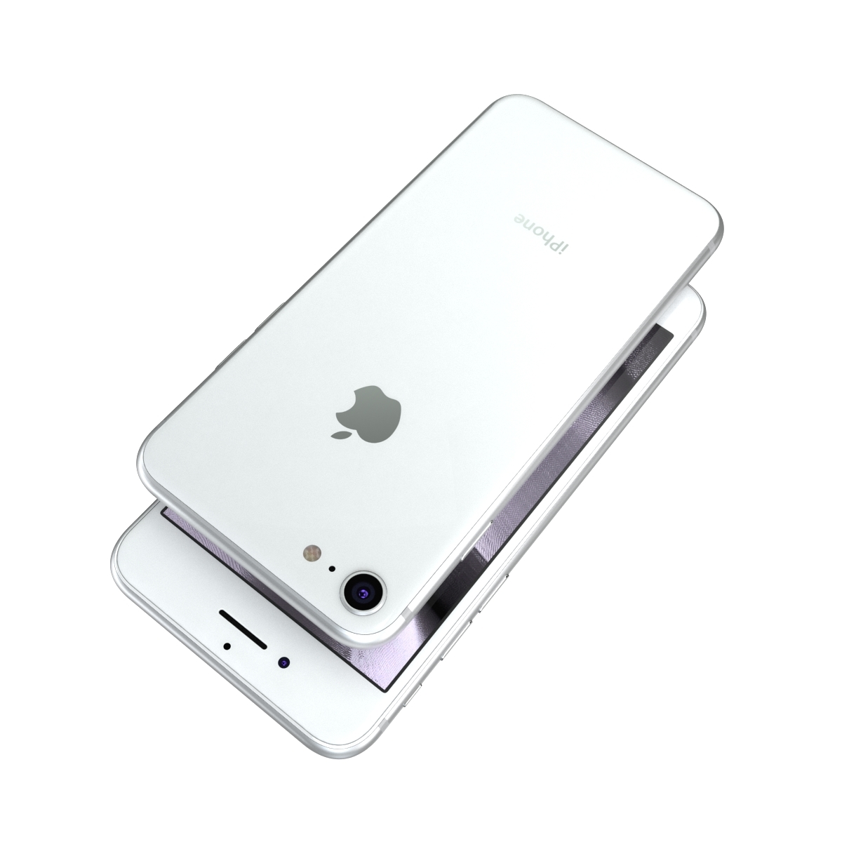 apple iphone 8 silver3d模型