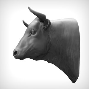 3D bull head