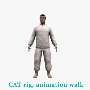 peasant character 3D model