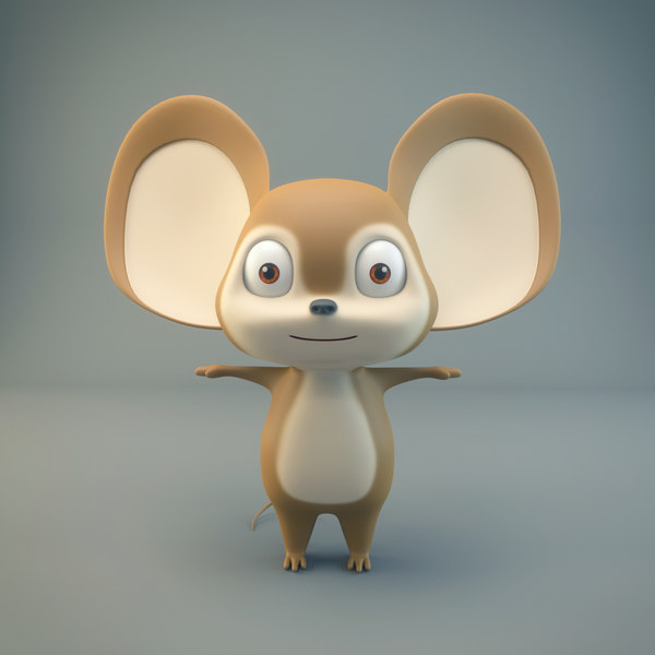 漫画のマウス3dモデル Turbosquid